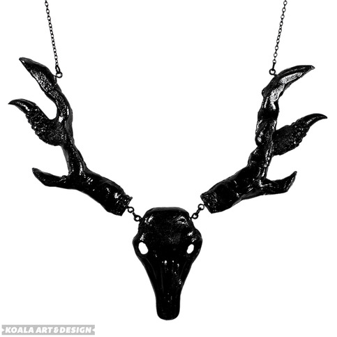 Black Deer Necklace