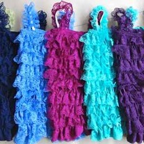 Lace Petti Rompers 6 to 12 mos Medium M Baby Girls Photo Prop Party Dress with Straps
