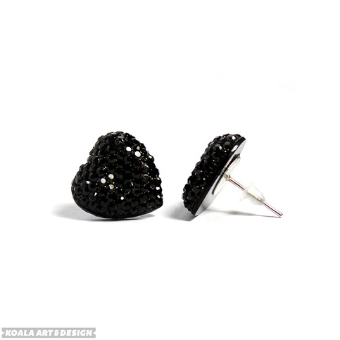Black Heart Earrings
