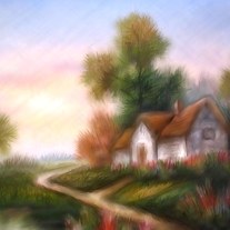 Hunter's cabin - digital art