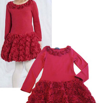 Biscotti Standing Ovation Deep Red Drop Waist Dress