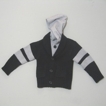 3Pommes Hooded Knit Cardigan