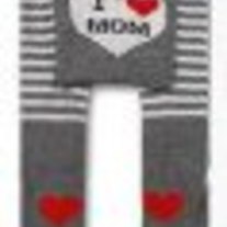 I Love Mom Grey Legging Pants with Hearts Design