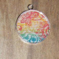 Words In Color Bezel Pendant