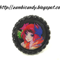 Adjustable black zambicandy design ring