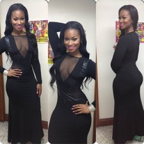 V CUT DRESS