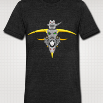 "TOTEM (Eye Gaze)" American Apparel Tri Blend Shirt for Men (Heather Black)