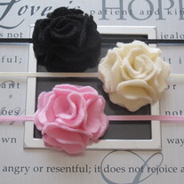 Itty Bitty Felt Flower headband
