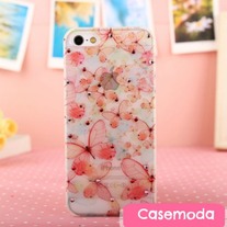 New Bling Crystal Orange & Green Butterflies iPhone 5 Case Cover