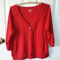 Riders by Lee Red Cardigan XL