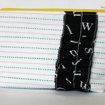 Zipper Pouch {School Time Type~Yellow}