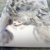 "White Antlers" original watercolour painting