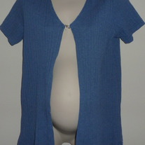 Blue Short Sleeve Sweater Cardigan-Take Nine Maternity Size XL