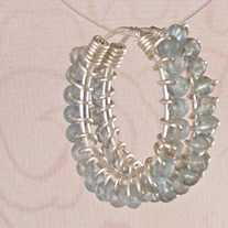 Sterling Apatite Hoop Earrings