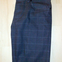 Nice slim cut charcoal pants with overcheck, 32 w 34 l