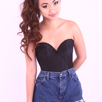 Denim high waist shorts
