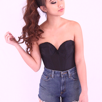 Levi's denim high waist shorts
