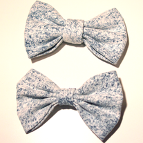 Acid wash denim bows