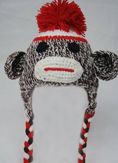sock monkey beanie