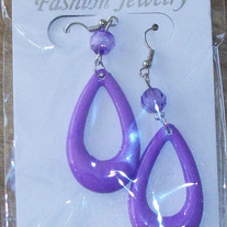 Purple Teardrop Earrings
