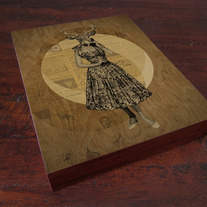 Susan Gets a Call - Wood Block Print