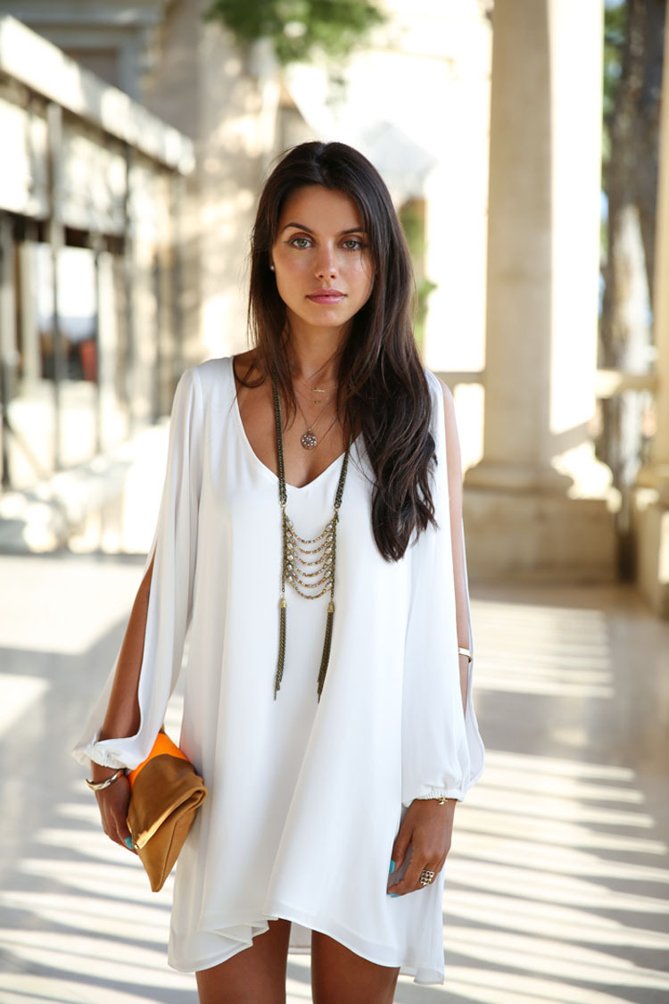 New Fashion Women Summer Dress 2014 Hot Selling Casual Desigual White