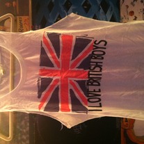 I Love British Boys Cut Tank Top Large One Direction