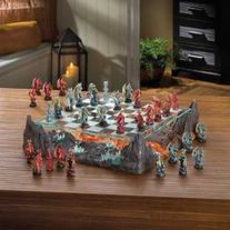 Fire River Dragon Chess Set