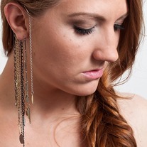 Mixed Metal EAR WRAP Cuff Earring 