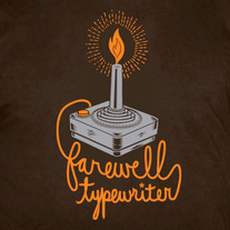 Farewell Typewriter candle joystick men's T-shirt