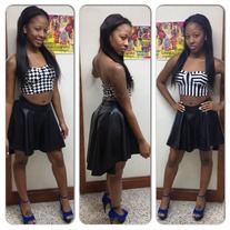 FAUX HIGH LOW LEATHER SKIRT