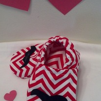 Mustache Chevron Crib Shoe