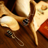 Open Pistachio Swirl Earrings