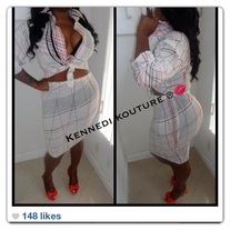 "CROSSED HEARTS" 2 PIECE SKIRT