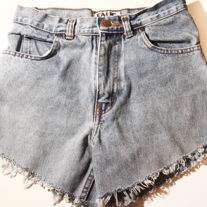 Denim high waist shorts