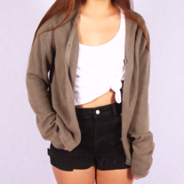 Brown knit cardigan
