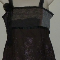 Black/Brown Lace Tank Top-Mimi Maternity Size Small  CLTE1