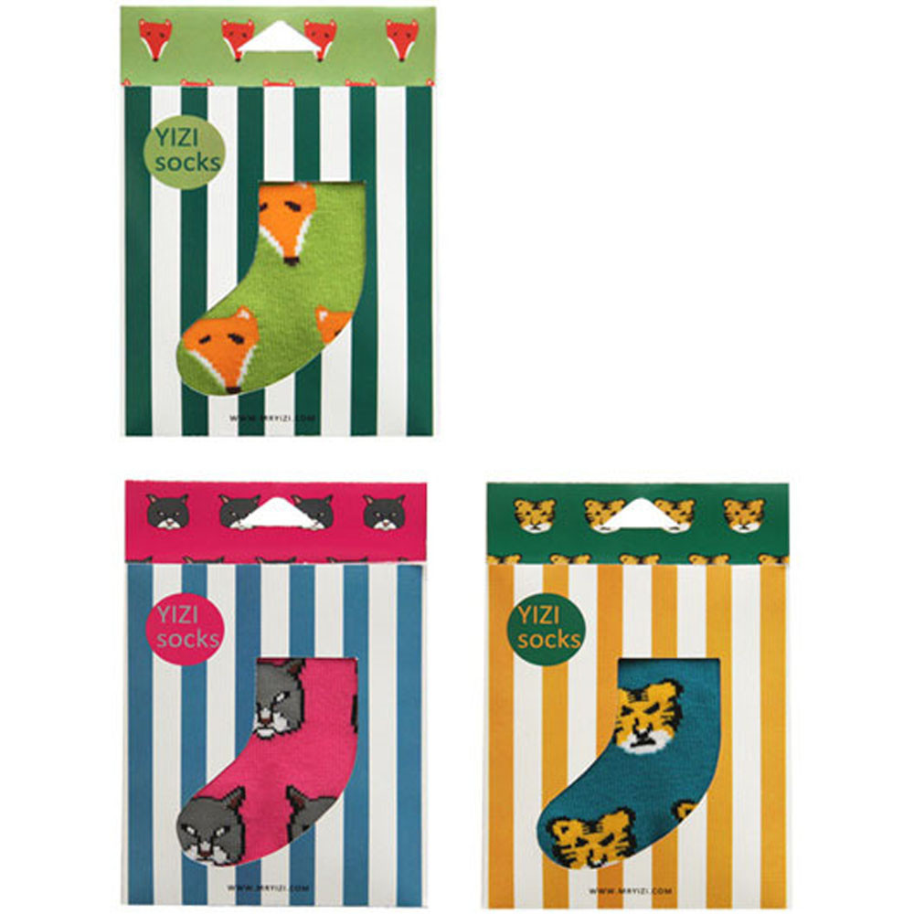 Unique Tiger Animal Graphic Print Cotton Ankle Socks for Women DOTOLY