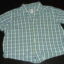 Green/Blue Plaid Shirt-The Children's Place Size 4T