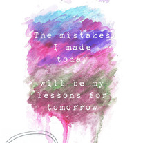 "Mistake Lesson" 8x10 Matte Print Inspiring Watercolor Illustration