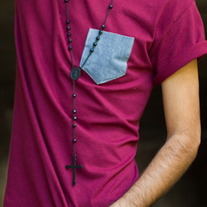 Mesh Grey Pocket Punt T-Shirt