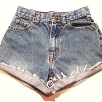 Vintage denim high waist shorts