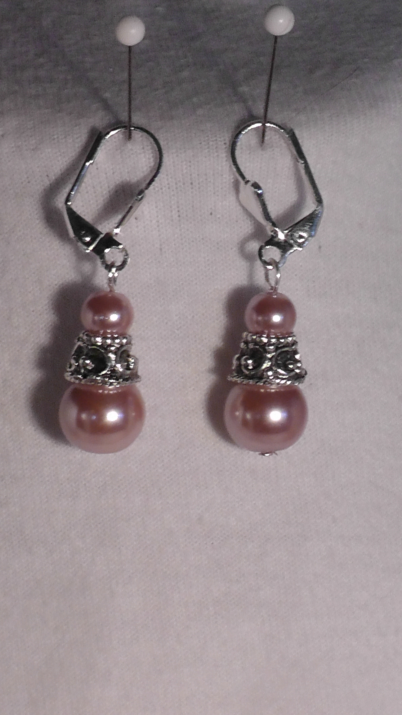 Rose Pearl Strand Necklace and Earrings Set on Storenvy