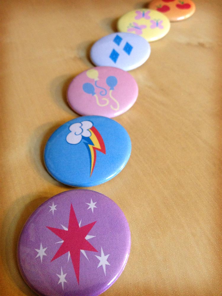 MLP Any 10 Brony Pinback Buttons Any 10 Cutie Mark Buttons