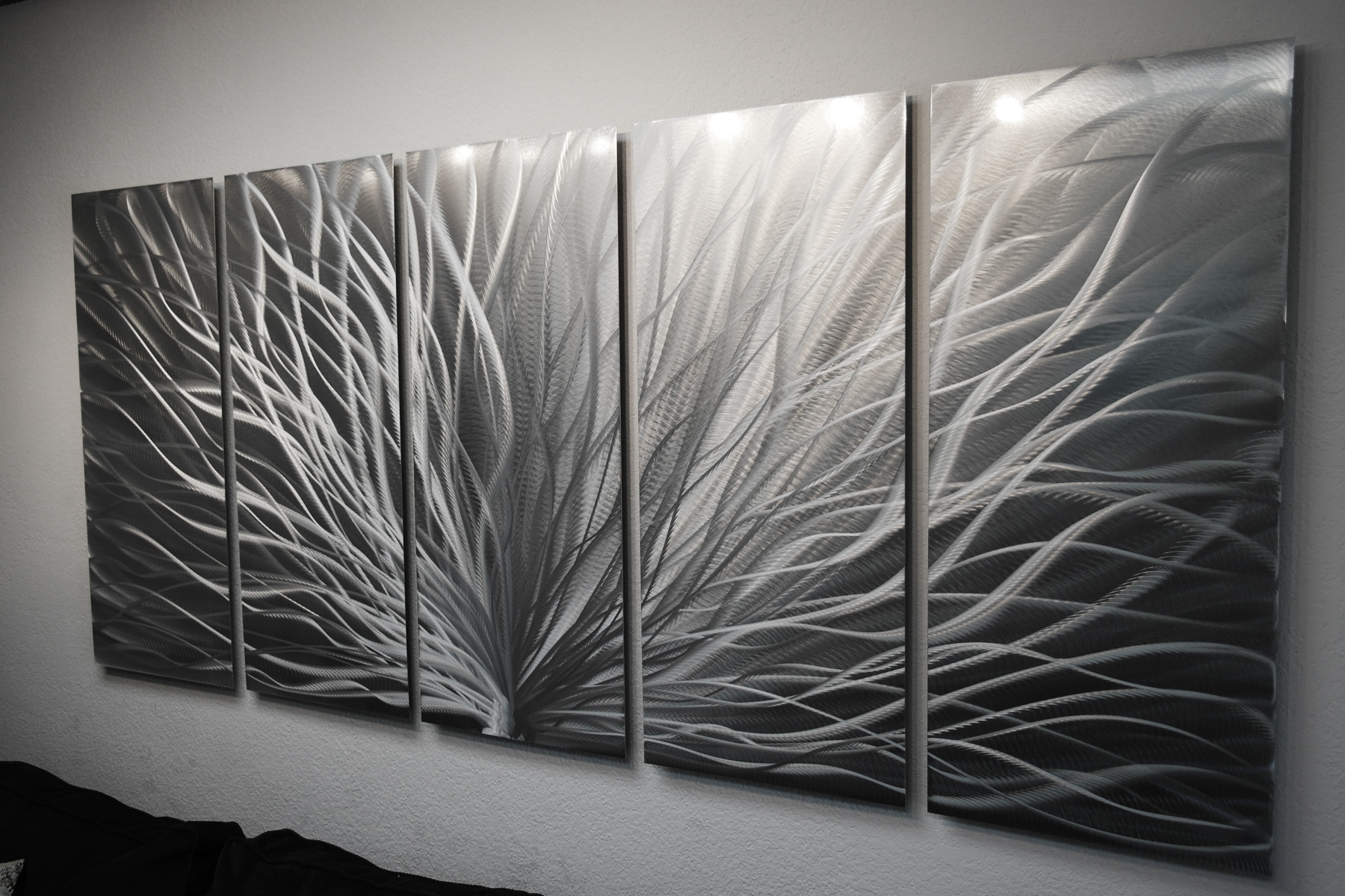 Radiance 5 Panel- Metal Wall Art Abstract Sculpture Painting Modern