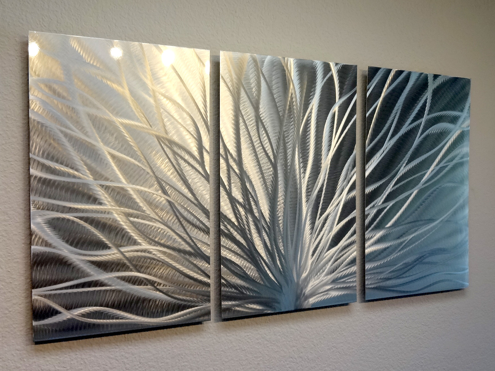 Radiance - 3 Panel Metal Wall Art Abstract Contemporary Modern Decor