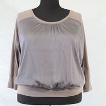 Beverly Drive Pewter Casual Sweatshirt-Style Blouse