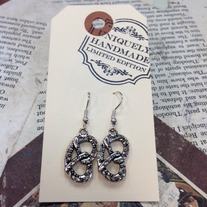 Silver Pretzel Earrings 