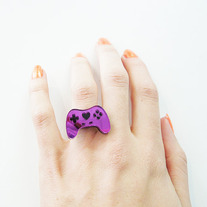 Geeky Glamorous Controller Ring - Purple
