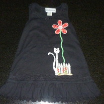 Black Dress with Flower/Cat-Beckyanne (Boutique) Size 24 Month
